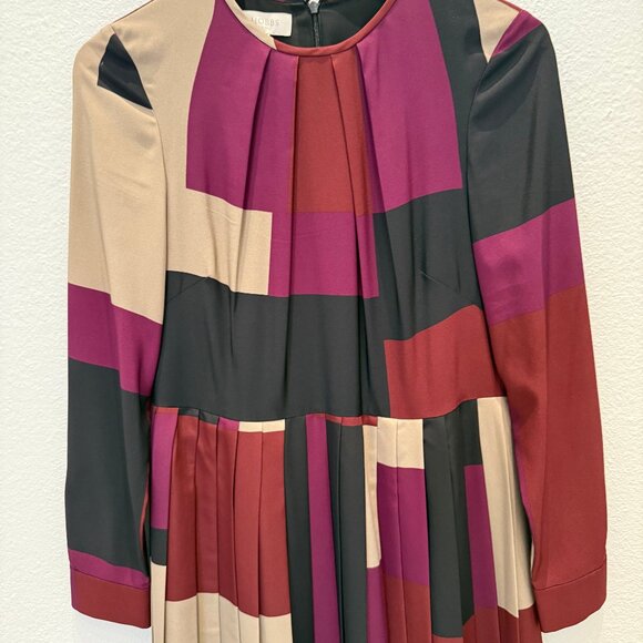 Hobbs Long Sleeve Dress New NWT 8 Multi-Colored - Picture 3 of 11